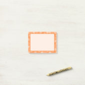 Orange lustige und fröhliche Post-it-Notizen mit B Post-it Klebezettel (Auf Schreibtisch)