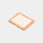 Orange lustige und fröhliche Post-it-Notizen mit B Post-it Klebezettel (angewinkelt)