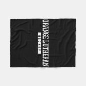 Orange Lutheran High School Eishockey Fleecedecke (Vorderseite (Horizontal))
