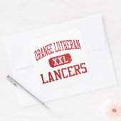 Orange Lutheran Lancers Athletics Quadratischer Aufkleber (Umschlag)