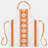 Orange Luxury Jacquard Stripes Schürze (Vorderseite)
