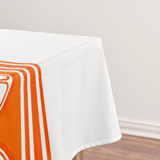 Orange Luxury Jacquard Stripes Tischdecke (Beispiel)