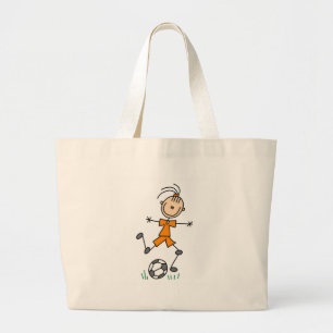 Orange Mädchen-Fußball-Tasche Jumbo Stoffbeutel