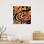 Orange Madness Poster (Küche)