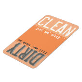 Orange Magnet für Geschirrspüler - Sauberes/schmut (Linke Seite)