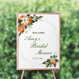 Orange Main Squeeze Brautparty Begrüßungszeichen Poster