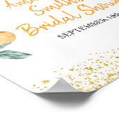 Orange main squeeze Brautparty Begrüßungszeichen Poster (Ecke)