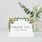 Orange Main Squeeze Brautparty Vielen Dank Postkarte (Stehend Vorderseite)