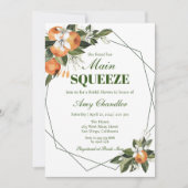 Orange Main Squeeze Bridal Shower Invitation Einladung (Vorderseite)
