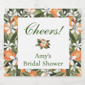 Orange Main Squeeze Champagner Flaschenetikett Schaumweinetikett (Einzelnes Label)