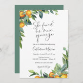 Orange Main Squeeze Dusche Einladung (Vorne/Hinten)