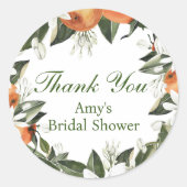 Orange Main Squeeze Round-Aufkleber Runder Aufkleber (Vorderseite)