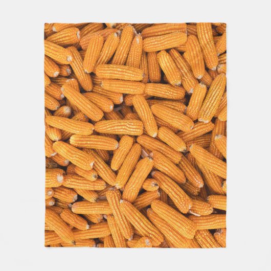 Orange Mais Cob: Ernte Landwirtschaft Hintergrund Fleecedecke (Vorderseite)