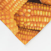 Orange Mais Cob: Ernte Landwirtschaft Hintergrund Fleecedecke (Ecke)
