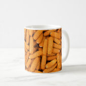 Orange Mais Cob: Ernte Landwirtschaft Hintergrund Kaffeetasse (VorderseiteRechts)