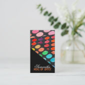 Orange Make up Artist Palette Brush Business Card Visitenkarte (Stehend Vorderseite)