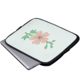 Orange Malve Laptopschutzhülle (Vorne Knopf)