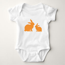 Orange Mama und Baby Bunny Baby Bodysuit Baby Strampler