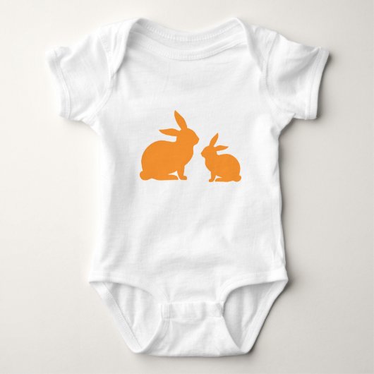 Orange Mama und Baby Bunny Baby Bodysuit Baby Strampler (Vorderseite)