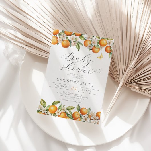 Orange Mamas wichtigste Squeeze-Baby-Dusche Einlad Einladung