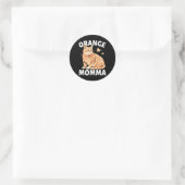 Orange Mamma Cat Niedlich Cat Lovers Runder Aufkleber (Tasche)