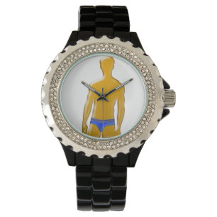 Orange Man Blue Underwear Watch Armbanduhr