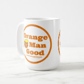 Orange Man GOOD Kaffeetasse (Vorderseite Links)
