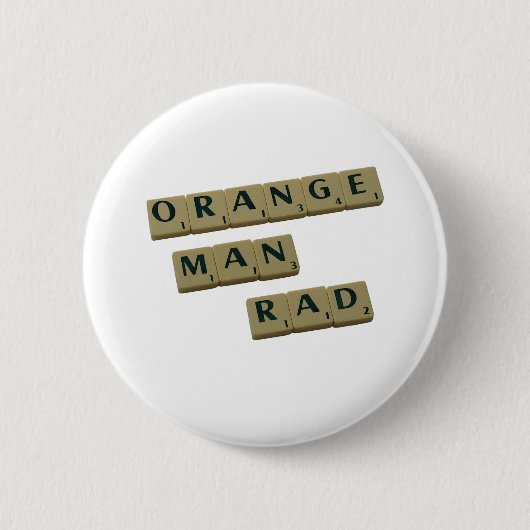 Orange Man Krass Button (Vorderseite)