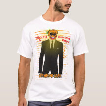 "Orange Man Motivation T - Shirt - denken Sie groß