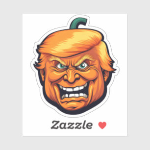 Orange Man Trump Pumpkin Head Aufkleber