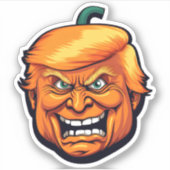 Orange Man Trump Pumpkin Head Aufkleber (Vorderseite)