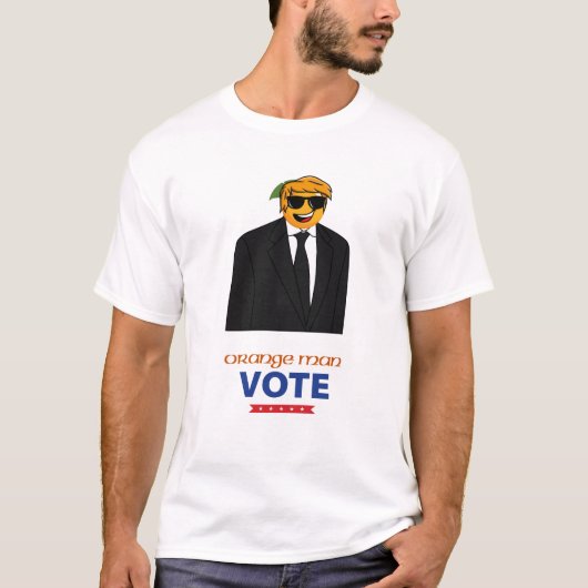 Orange Man U.S. Wahl Politisches Design T-Shirt (Vorderseite)