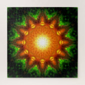 Orange Mandala des Energie-Kern-| Puzzle (Vertikal)