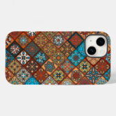 Orange Mandala Ethnic | iPhone 14 Case-Mate Hülle (Rückseite (Horizontal))