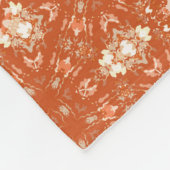 Orange Mandala. Fleecedecke (Ecke)