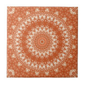 Orange Mandala. Fliese (Vorderseite)