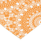 Orange Mandala Geometric Pattern Mittelgroßer Tischläufer (Ecke)