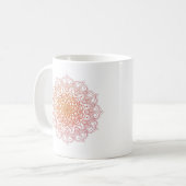 Orange Mandala Kaffeetasse (Vorderseite Links)