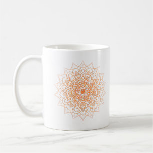 Orange Mandala Kaffeetasse