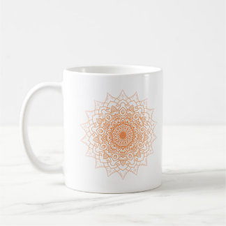 Orange Mandala Kaffeetasse