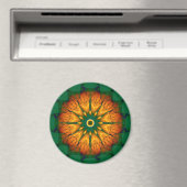 Orange Mandala Magnet (In Situ (Geschirrspüler))