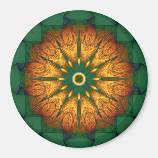 Orange Mandala Magnet (Vorne)