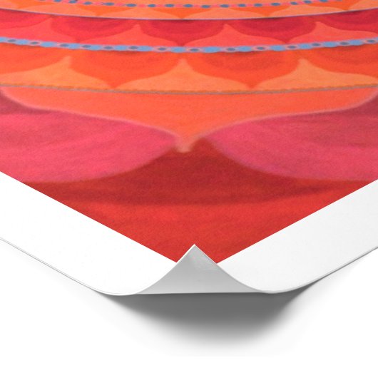 Orange Mandala Poster (Ecke)