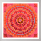 Orange Mandala Poster (Vorne)