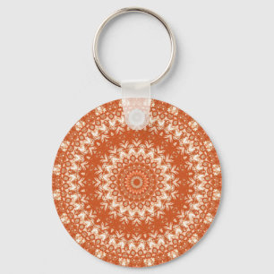 Orange Mandala. Schlüsselanhänger