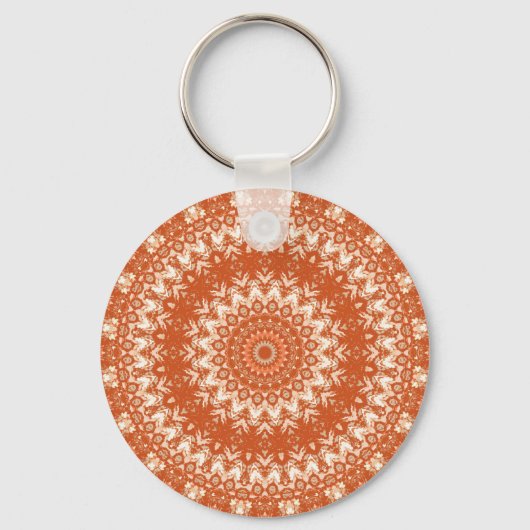 Orange Mandala. Schlüsselanhänger (Vorderseite)
