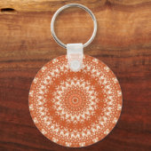 Orange Mandala. Schlüsselanhänger (Vorderseite)