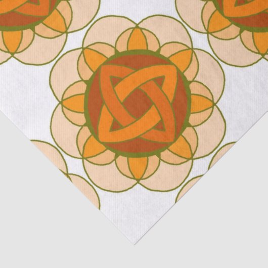 Orange Mandala Seidenpapier (Detail)