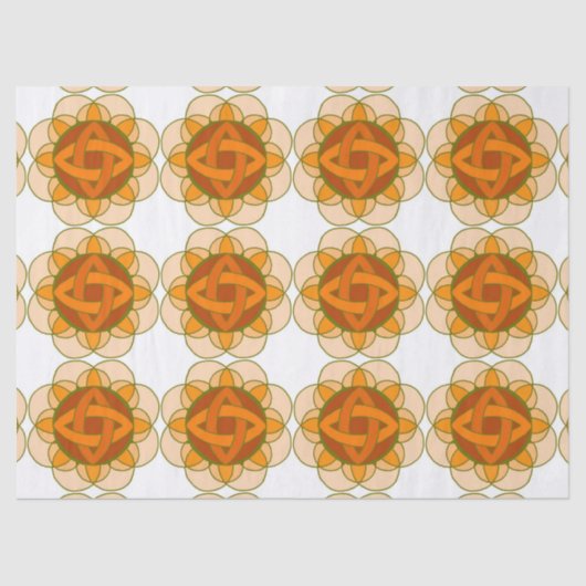 Orange Mandala Seidenpapier (Vorderseite)