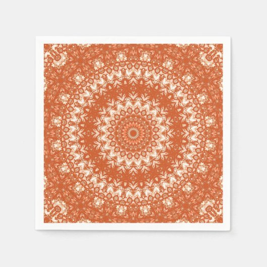 Orange Mandala. Serviette (Vorderseite)